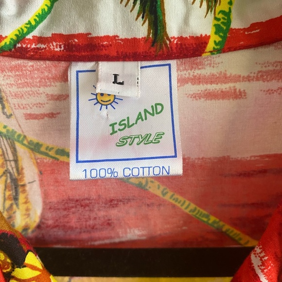 Men’s Island Button Down Tropical Shirt Dadcore Vacation Smartcore Island Wear - Picture 8 of 8